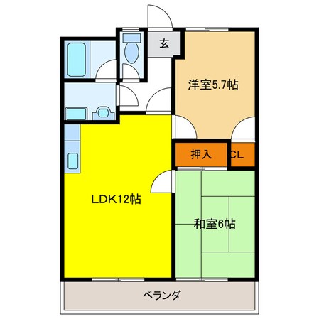 ハイツ園城の物件間取画像